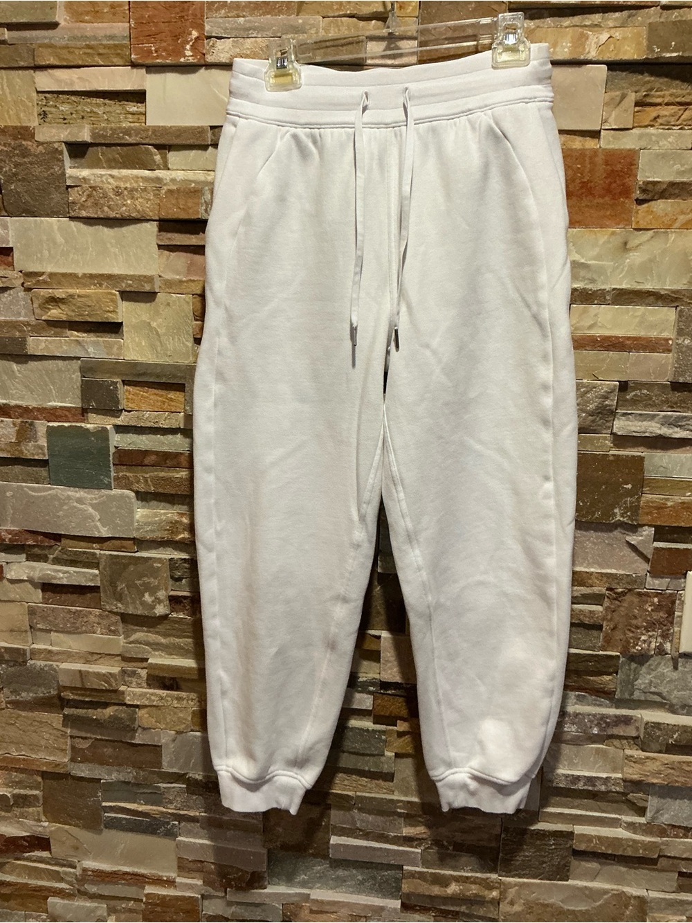 Lululemon White Scuba High-Rise Jogger Sweatpants